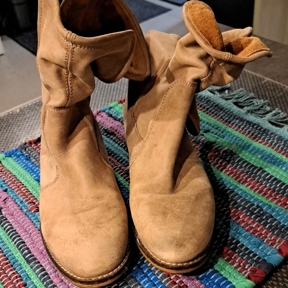 Sixty Seven Brand Tan Suede Ankle Boot Made In Spain